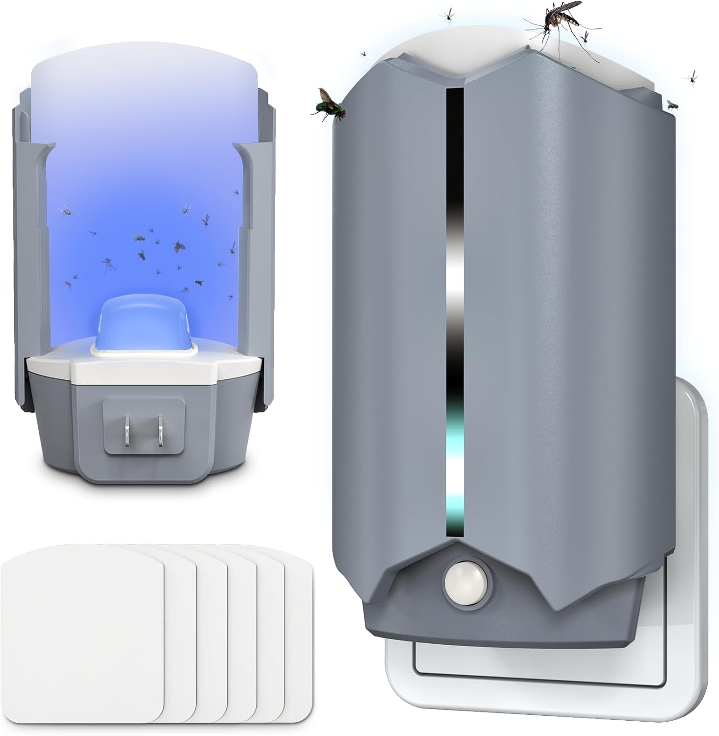 (incomplete) 2 Flying Insect Traps ,Fly Trap Indoor, Safe & Quiet Bug Catcher for Fruit Flies, Gnats, Mosquitoes, Moths & Small Insects with UV Light