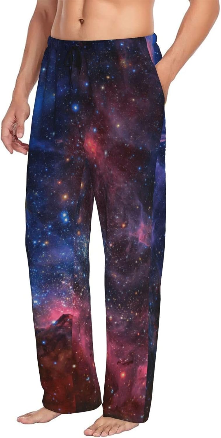 Men's Pajama Pants, Lounge Bottoms, Funny Humorous Beach Wear, Tulle Material, Regular Fit