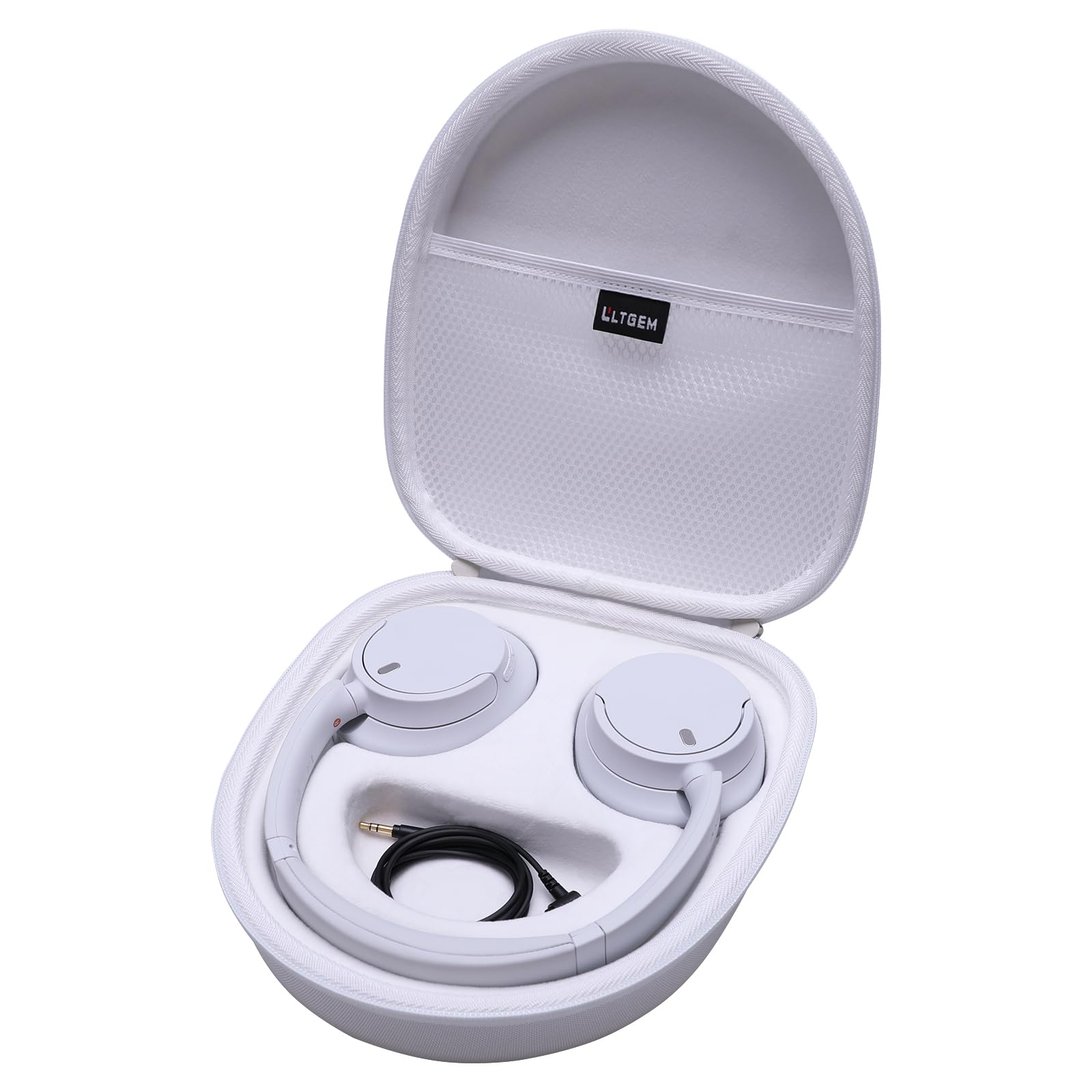 LTGEM Case Compatible with Sony WH-CH720N / WH-CH520 / WHCH710N / WH-CH510 Noise Canceling Headphones Over The Ear Headset, White