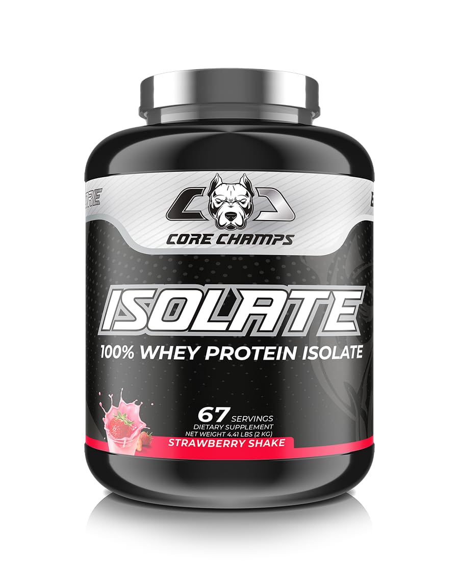 ISOLATE 100% Whey Protein Powder|67 Servings,4.41lbs,(2kg)|25g Protein|6g BCAA|0g Fat|Muscle Support and Recovery| Muscle Builder For Men & Women|Sports Nutrition|Strawberry Shake