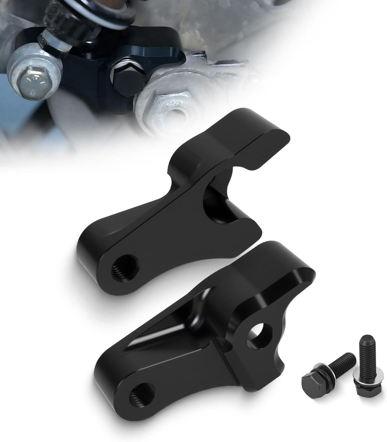 1 Inch Lowering Blocks Kit for 2002-2025 Harley Davidson, Rear Slam Lowering Blocks Kit for Touring Street Glide, Road King, Electra Glide, Road Glide, Ultra Limited, CVO Limited (Black)