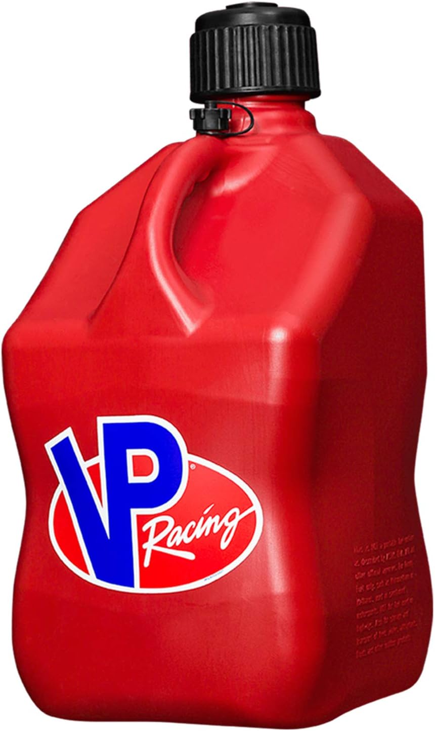 VP Racing Fuels Motorsport 5 Gallon Plastic Utility Jug Red w/ Deluxe 14 Inch Hose Kit (2 Pack) Fits Most Automotive Gas Tanks and Has Built-In Filter : Automotive