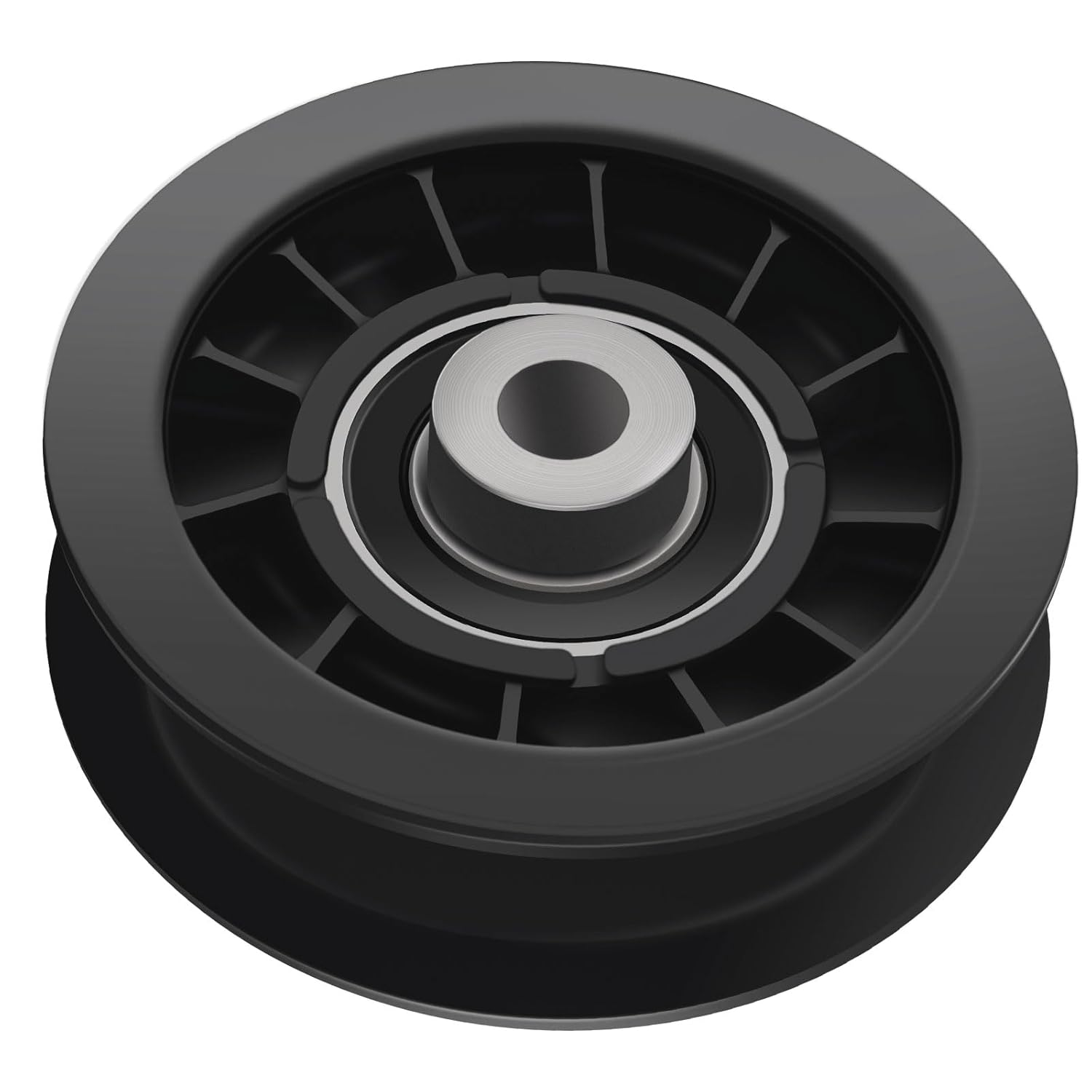 539110311 Flat Idler Pulley Compatible with Husqvarna Craftsman Poulan Cu-b Cadet EZ4217 EZ4824 EZ5224 RZ4219 RZ5424 Mower Replacement 14259 84005748 (3/8" ID & 3-1/2" OD) Thumbnail