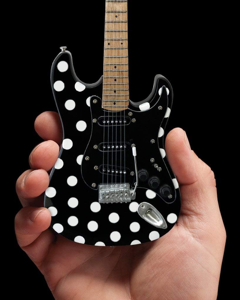 Axe Heaven Fender Stratocaster(TM) -Black-Polka Dots Mini Replica Guitar (FS-023) - Image 5