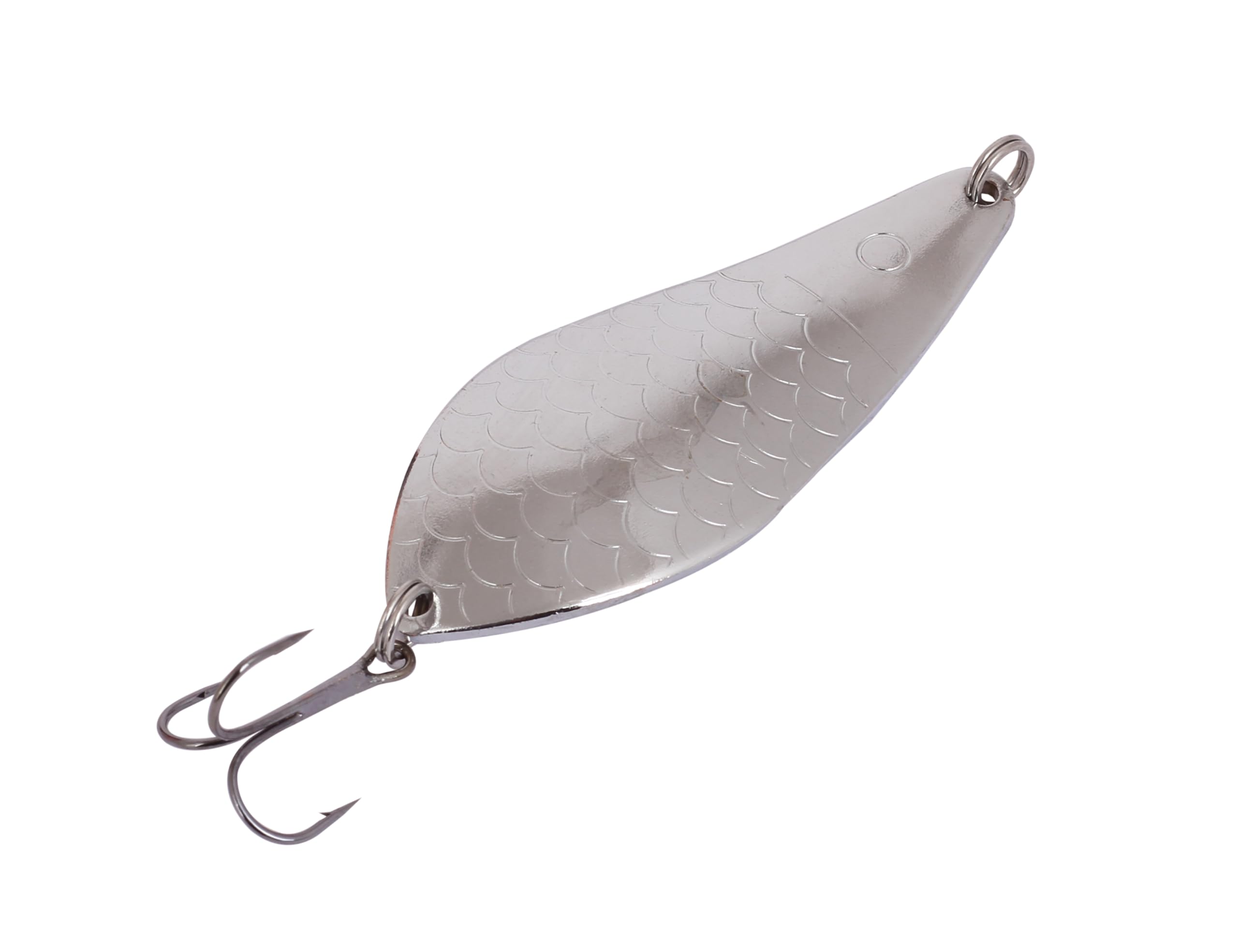 40g Fishing Spoon Stainless Steel Silver Lure Fishing Tools Accessories Hard Fishing Lures Treble Hooks Metal Lure Baits 3