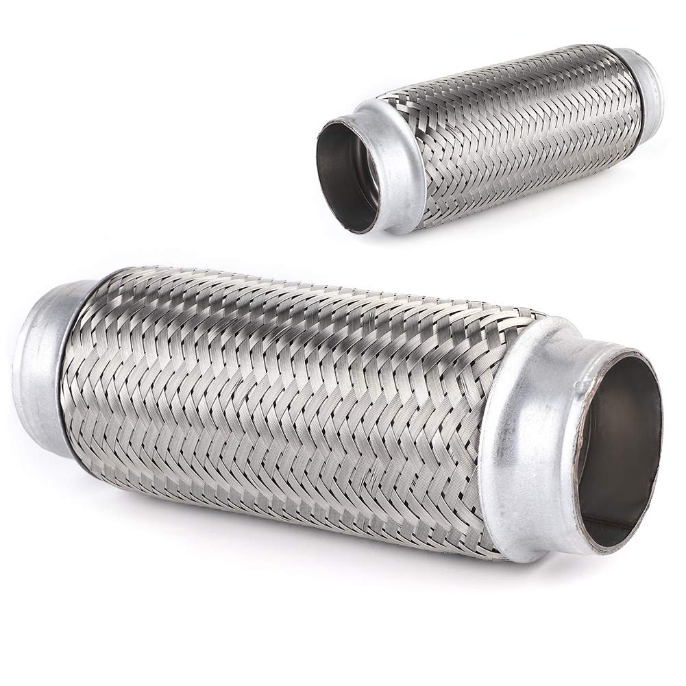 Auspuffrohr, Edelstahl Auspuff Flexibles Rohr Flexi Joint Repair Tube Autozubehör für Universal-Vorderauspuff Flexrohr Auspuff Flexi-Rohr Universal Edelstahl Auspuff Flexrohr(51MM*200MM)