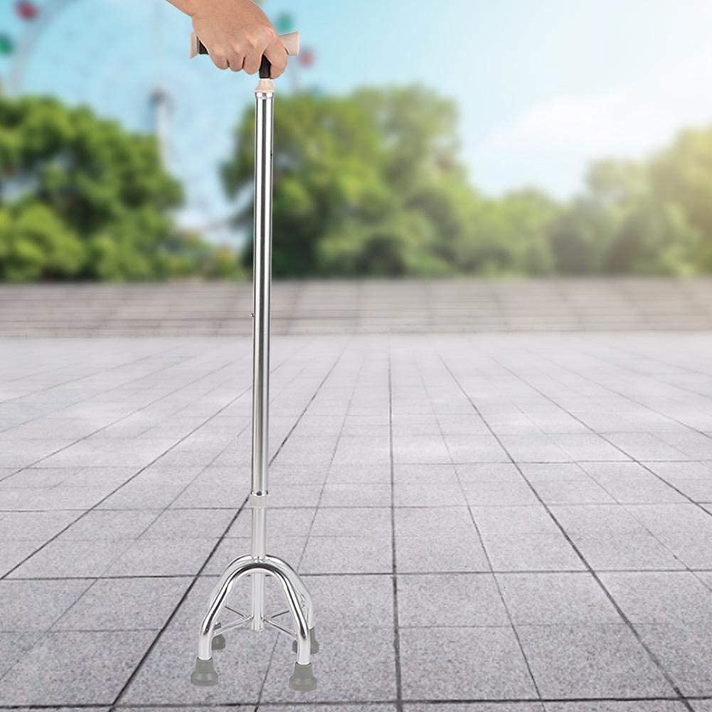 Bastón telescópico en Forma de U de Cuatro Patas Bastón de Cuatro Patas Bastón de Seguridad Bastón de Agarre Suave Ligero de Cuatro Patas para Ancianos discapacitados Interesting