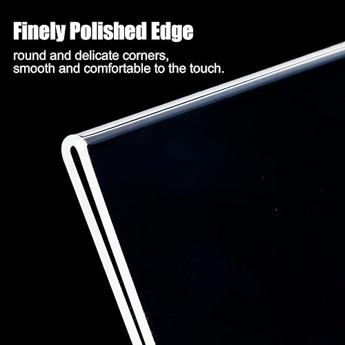 Miniatura 3 de Soporte acrílico de 8.5 x 11 pulgadas, 2 unidades, soporte vertical de plástico transparente para menú, soporte irrompible para restaurante,