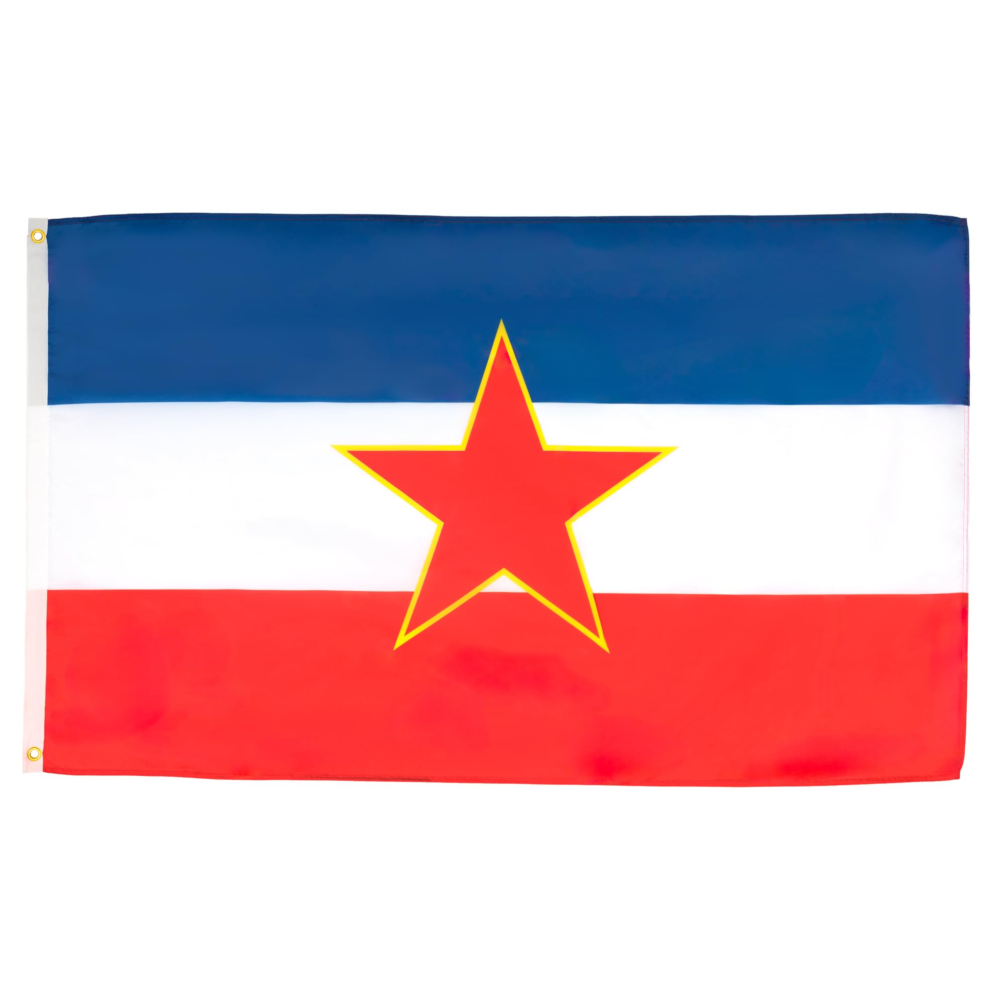 AZ FLAG - Set of 10 Yugoslavia Flags - 90 x 60 cm - Yugoslavia Flag 100% Polyester with Integrated Metal Eyelets