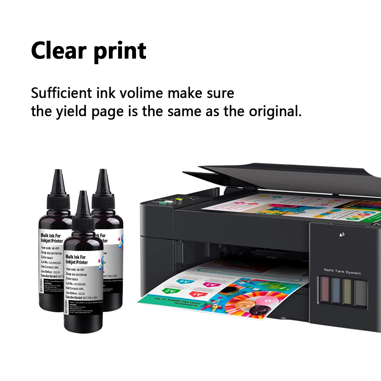 Kit de recharge de cartouche d'encre compatible avec Canon PG-560 CL-561 PG-540 CL-541 PG-540XL CL-541XL 541XL 560XL 561XL PG-40, etc. avec outils de recharge (3BK)