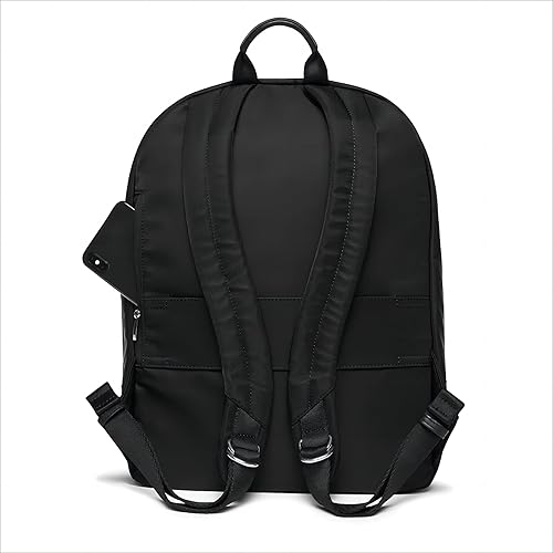 Miniatura 3 de KNOMO Beauchamp - Mochila para computadora portátil de 14 pulgadas para mujer, para trabajo, universidad, viajes, color negro, Cremallera plateada,