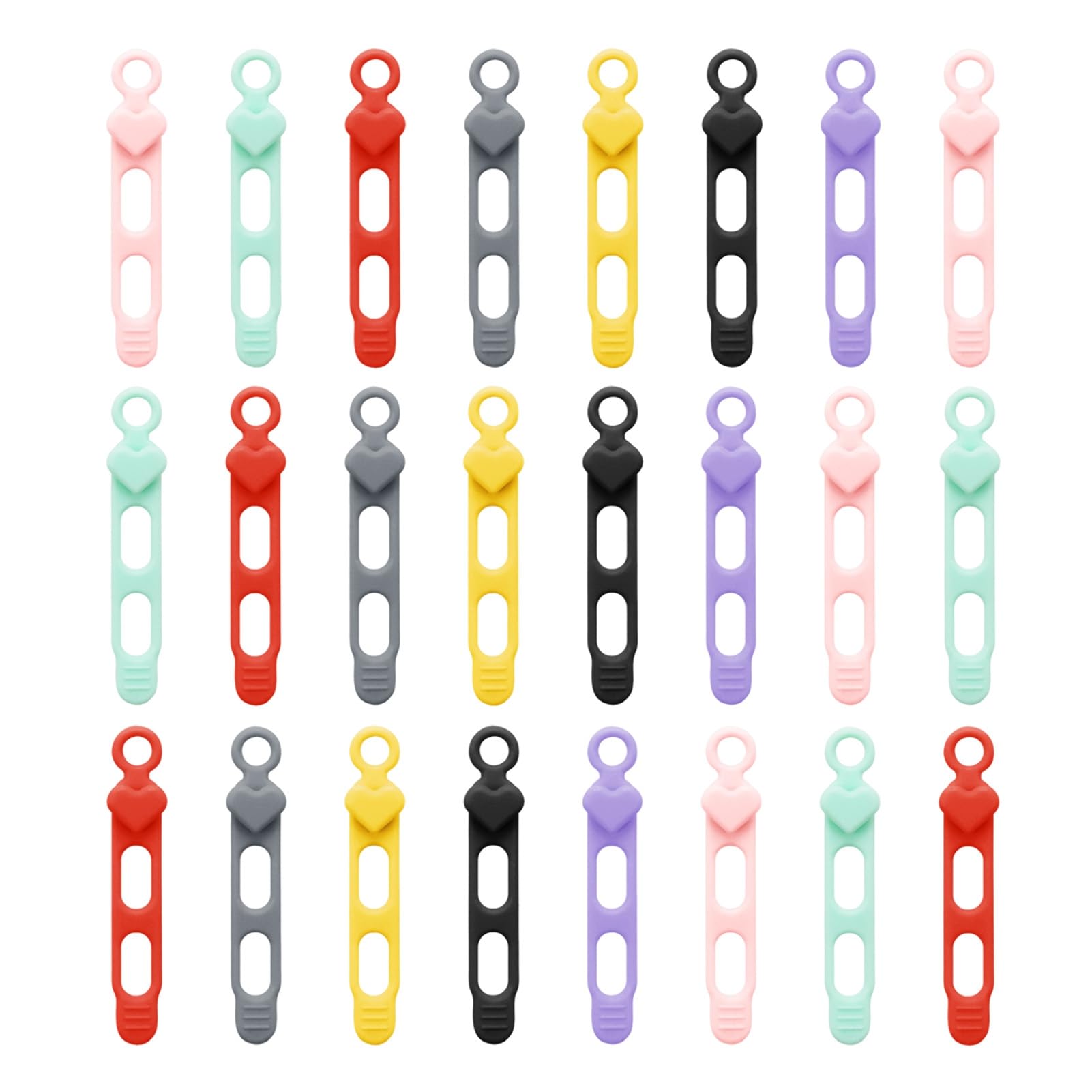 Zentriva Silicone Cable Ties, Reusable Wire Management Straps for Desk