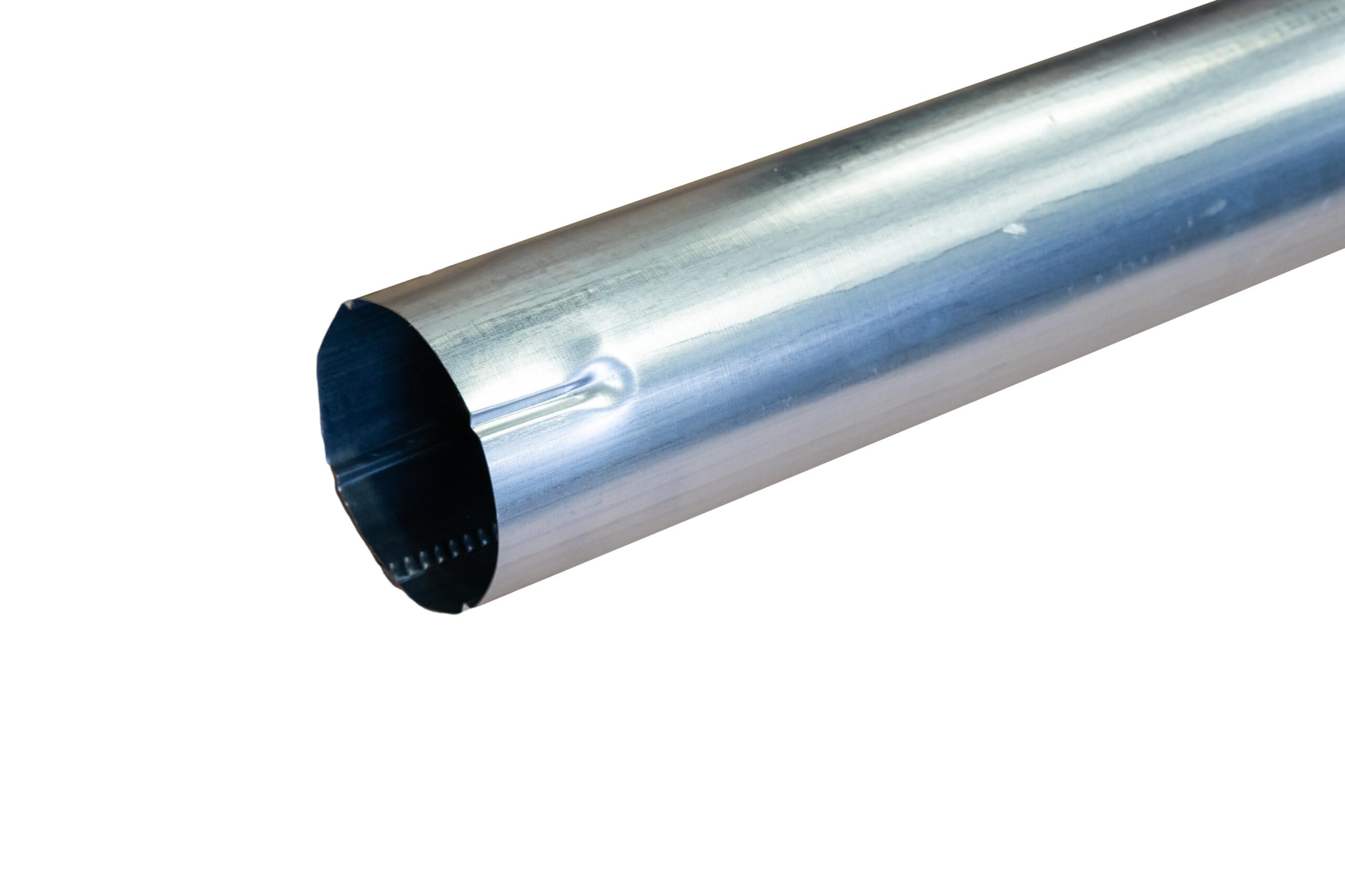 Tuyau de descente rond pour gouttière en Acier Galvanisé - Adaptable au zinc, Mâle/Femelle, Diamètre 100 mm - Longueur totale 2 Mètres – LPP
