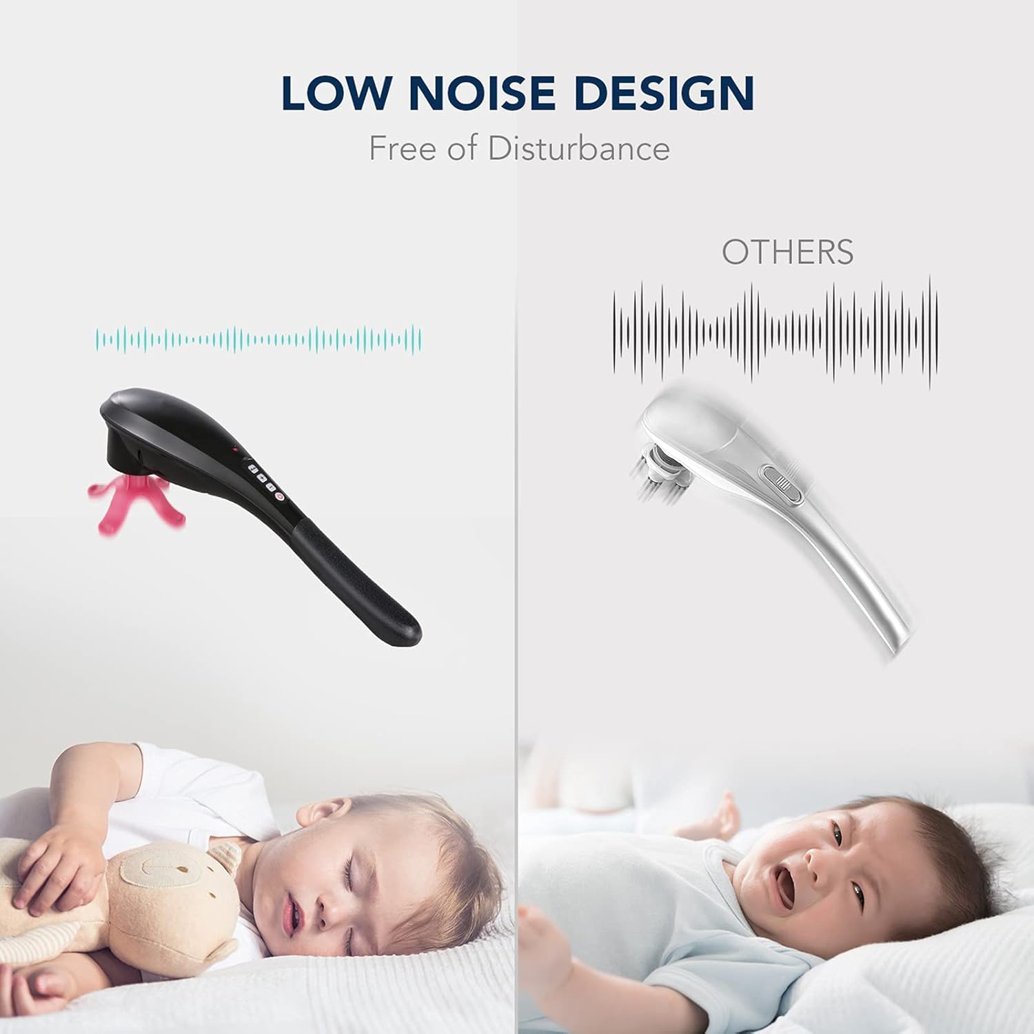 Hand Held Back Massager, Shiatsu Electric Neck and Shoulder Massage Deep Tissue Kneading for Upper Lower Back, Waist, Foot, Portable Gift for Parents : Health & Household