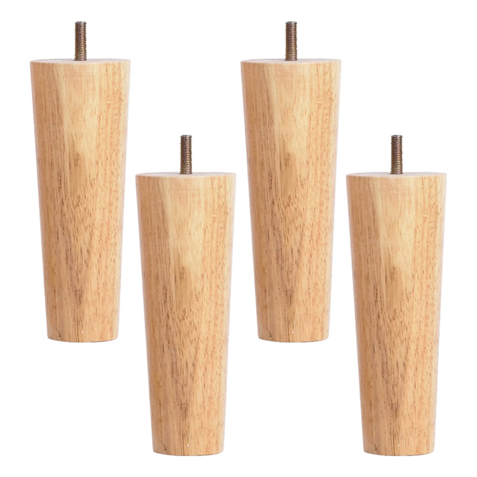 Sgxxkj123 Vertical Set Of 4 Solid Wood Tapered Replacement Furniture Feet, Wooden Sofa Legs, With Pre Drilled M10 Bolt, For Cabinet Bed Dresser Chair Desk Couch Tv Stand(Color:,Size:10cm/3.94In)