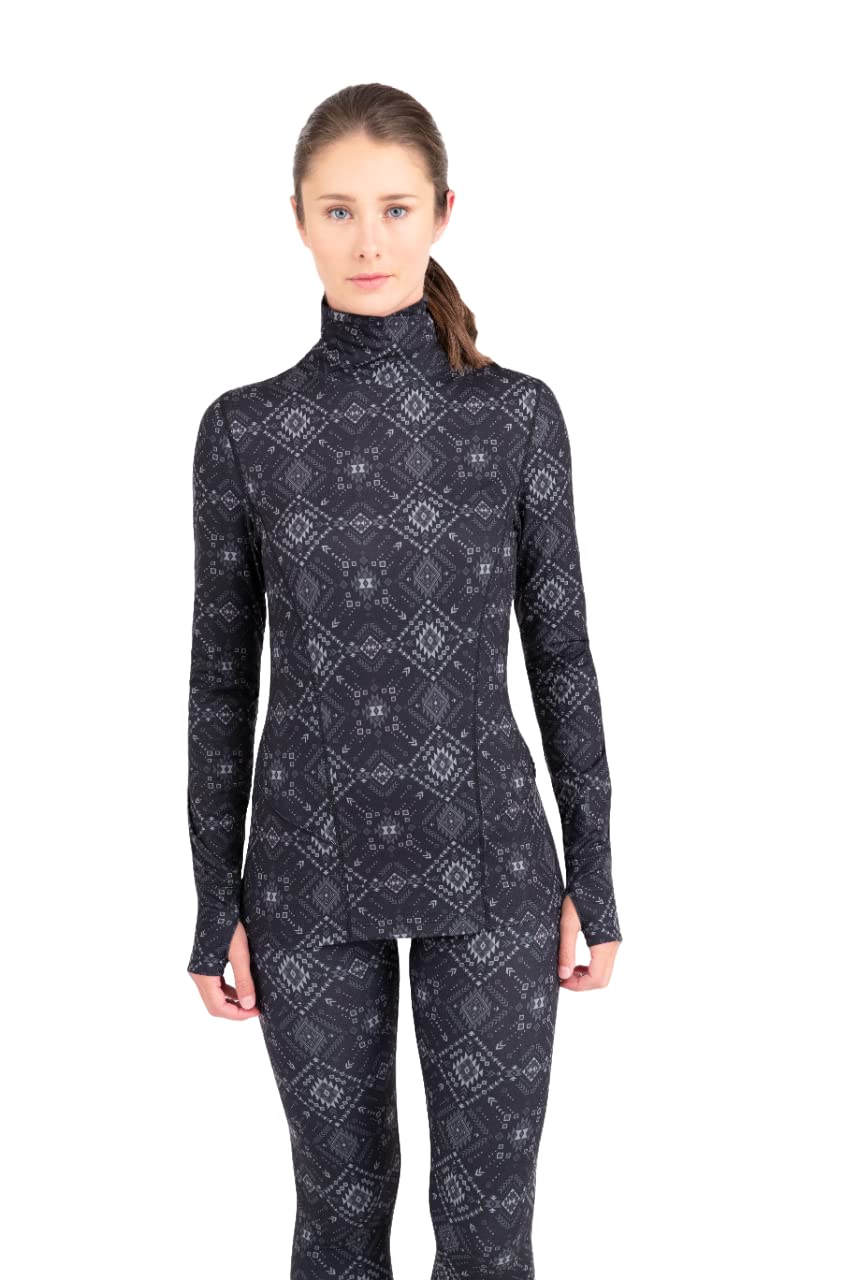 Terramar Womens Cloud Nine 4-Way Stretch Brushed Turtle Neck