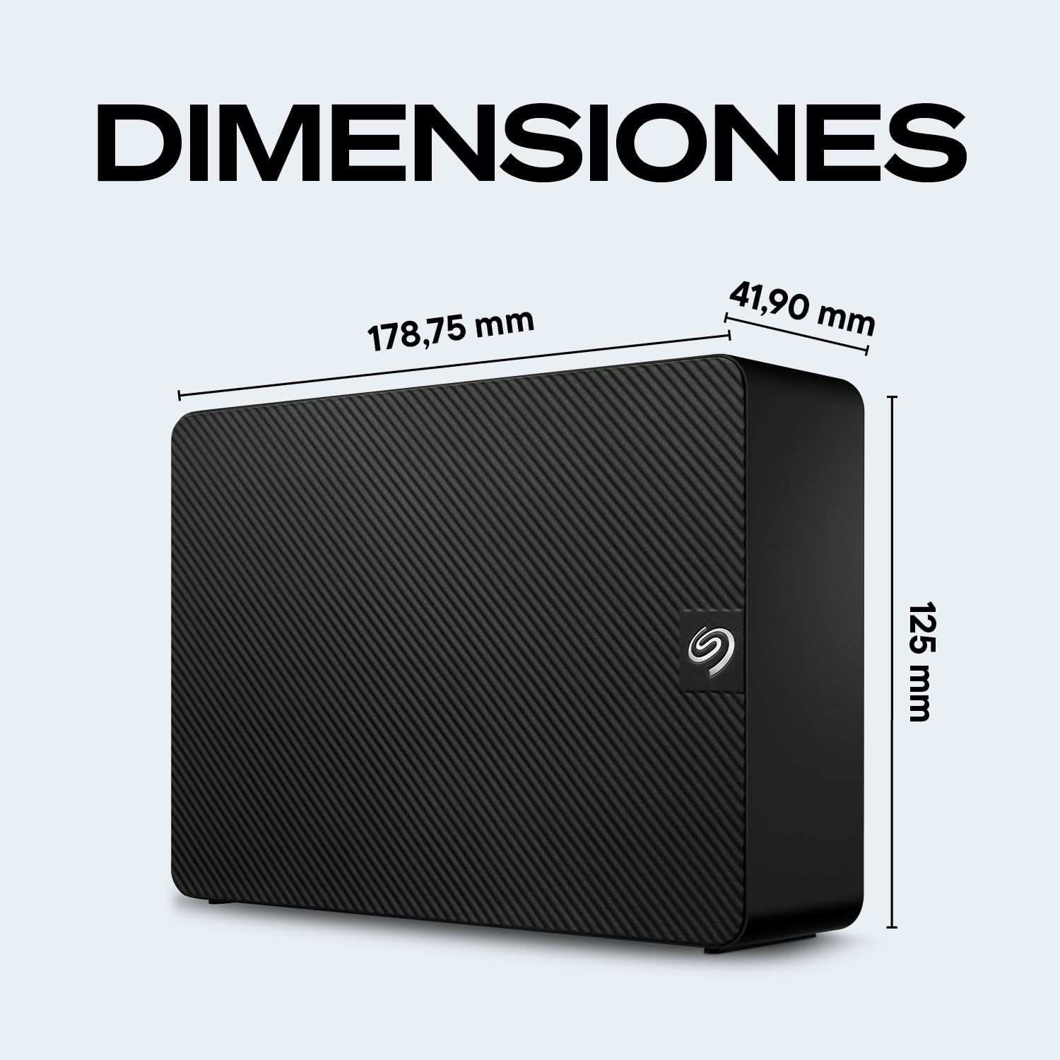 Seagate Expansion Desktop 12TB, Unidad De Disco Duro Externa HDD, 3.5 Pulgadas, USB 3.0, PC & Notebook, Rescue Services (STKP12000400)