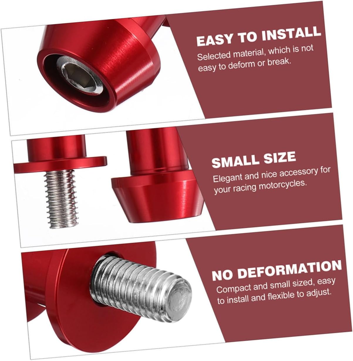 6pcs Motorcycle Accessories Swingarm Stand Screws Cnc Machined Aluminum Alloy Fit Paddock Stand Adapters Easy to Install