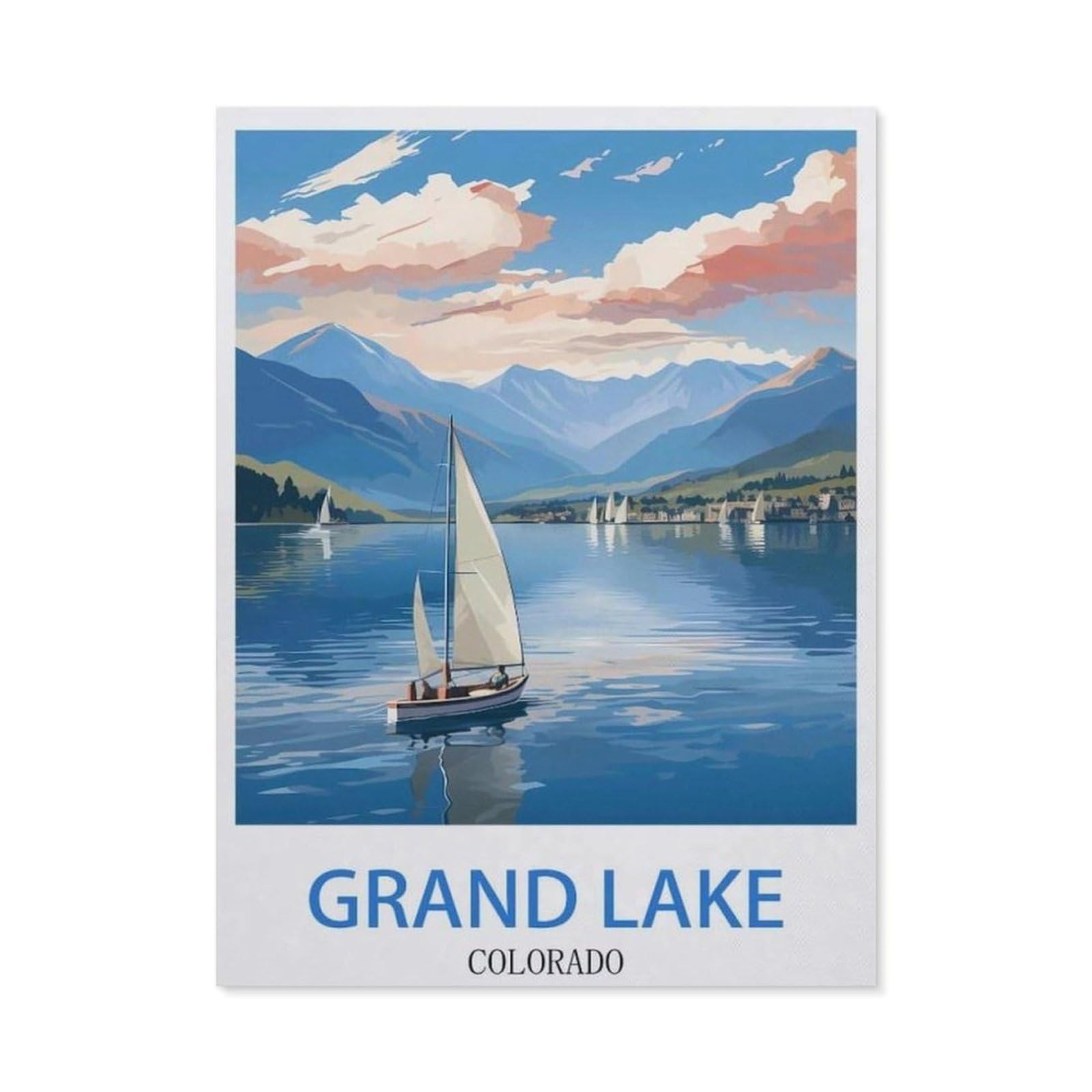 BEAYODKP 5D Diamond Painting，Grand Lake Colorado（30 x 40 cm）