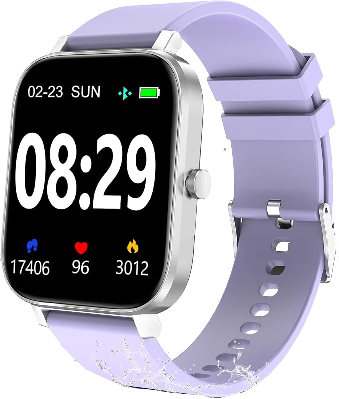 Choiknbo Reloj inteligente con monitor de frecuencia cardíaca, rastreador de actividad con podómetro, monitor de sueño, calorías y contador de pasos, reloj inteligente resistente al agua para mujeres y hombres, reloj deportivo para deportes