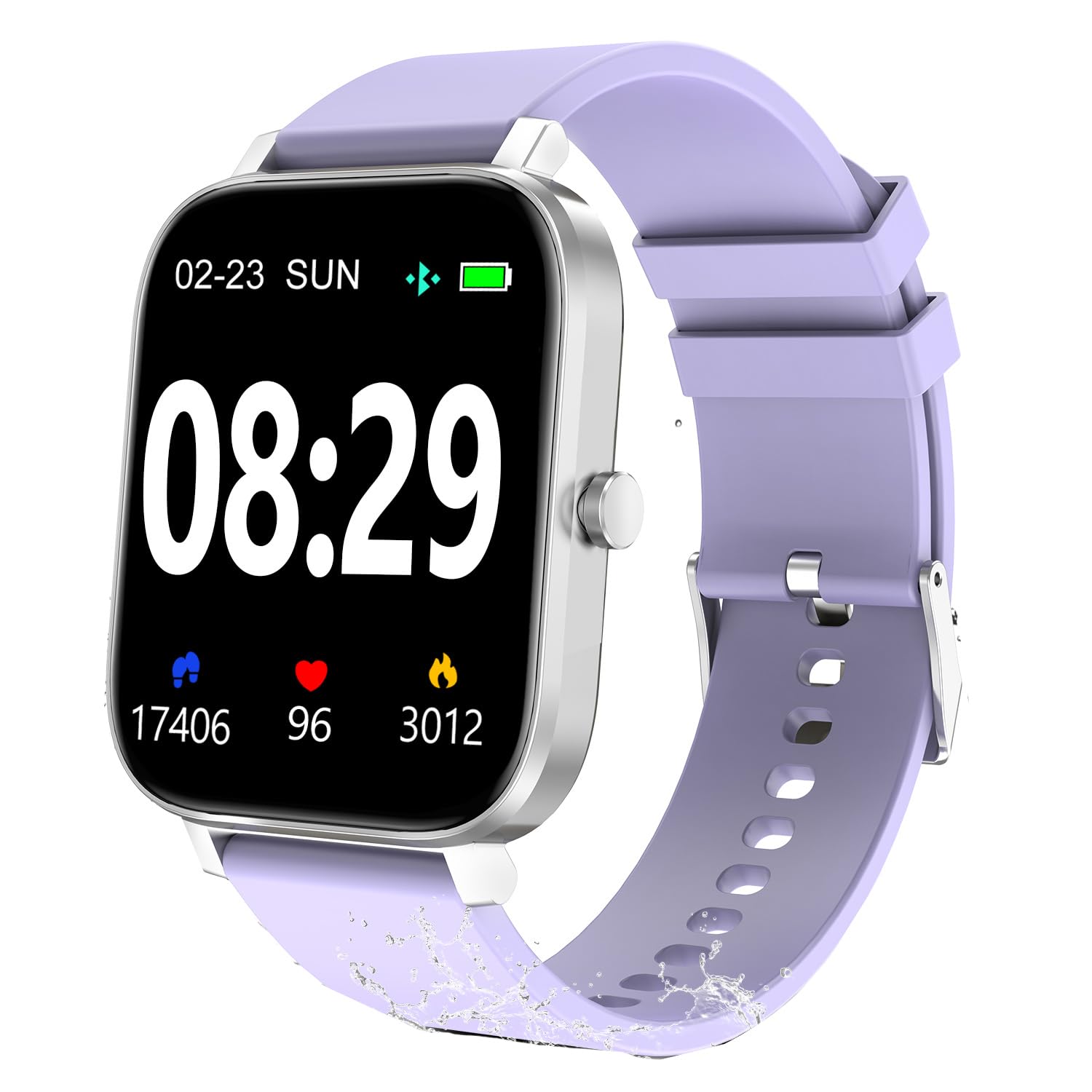 Smart Fitness Tracker Watch with Heart Rate Monitor, Activity Tracker with Pedometer, Sleep Monitor, Calories & Step Counter, Waterproof Smart Watch for Women Men Fitness Watch for Sports