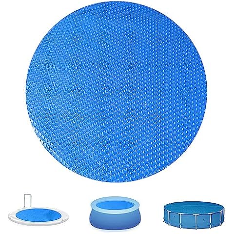 Solar Pool Covers Blankets, Round Solar Pool Cover for Above Ground and In Ground Pool Round Swimming Pools, Solar Pool Hot Tub Floating Thermal Blanket Dustproof Cover (12 Ft) Cover