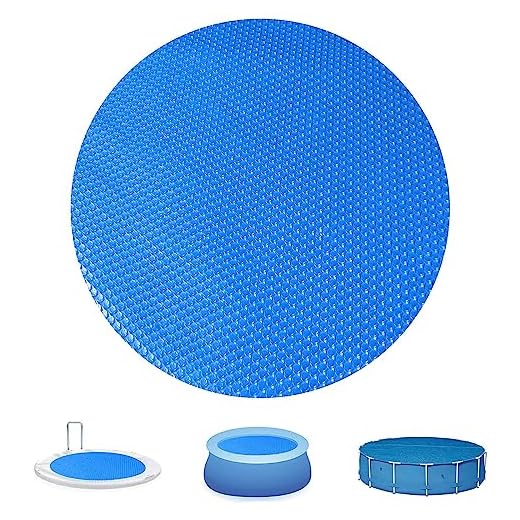 Solar Pool Covers Blankets, Round Solar Pool Cover for Above Ground and In Ground Pool Round Swimming Pools, Solar Pool Hot Tub Floating Thermal Blanket Dustproof Cover (10 Ft)