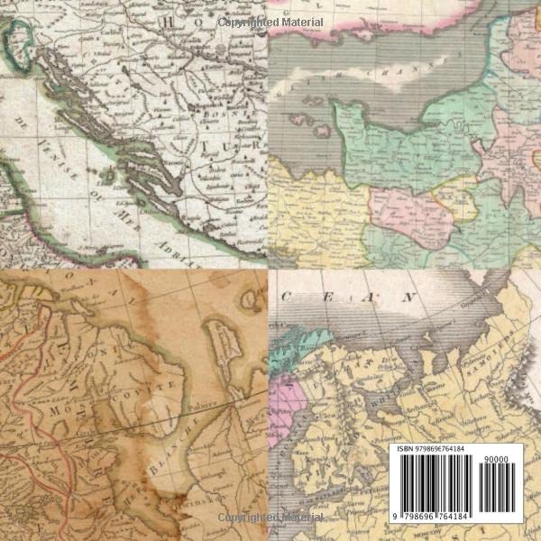 Miniatura 2 de Vintage World Map for Papercrafts & scrapbooking 20 sheet double sided 4 pattern Travel Map Specialty collection scrapbook paper - Antique Old