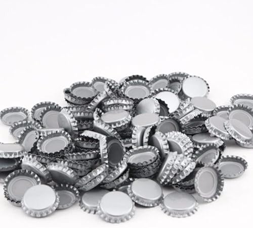 Miniatura 2 de FastRack 144 tapas de botella de cerveza absorbentes de oxígeno 26 mm, de apertura fácil, plateadas, estándar, para botellas de vidrio tapas