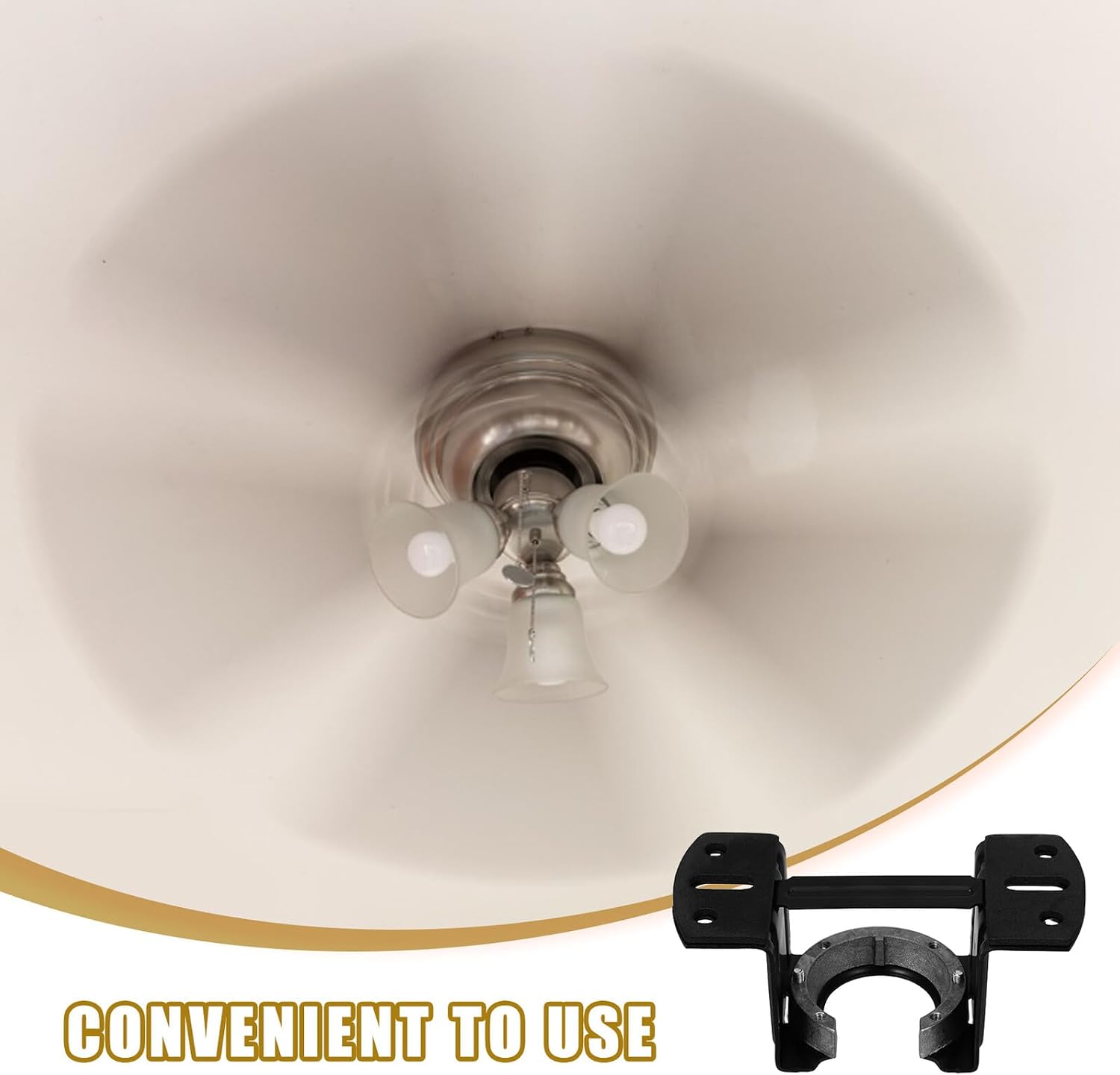 Didiseaon Universal Ceiling Fan Mounting Adapter Bracket Metal Ceiling Plate Fan Holder with Robust Iron Construction for Large Fixture Installation
