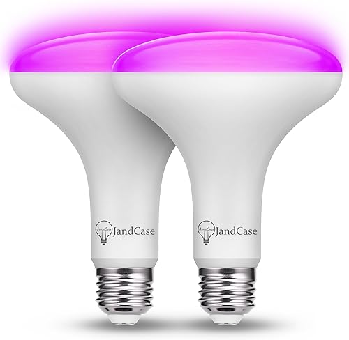 Miniatura 1 de JandCase BR30 - Bombillas de luz de Halloween, base E26, bombillas de luz de inundación moradas para interiores, 11 W (equivalente a 65 W),