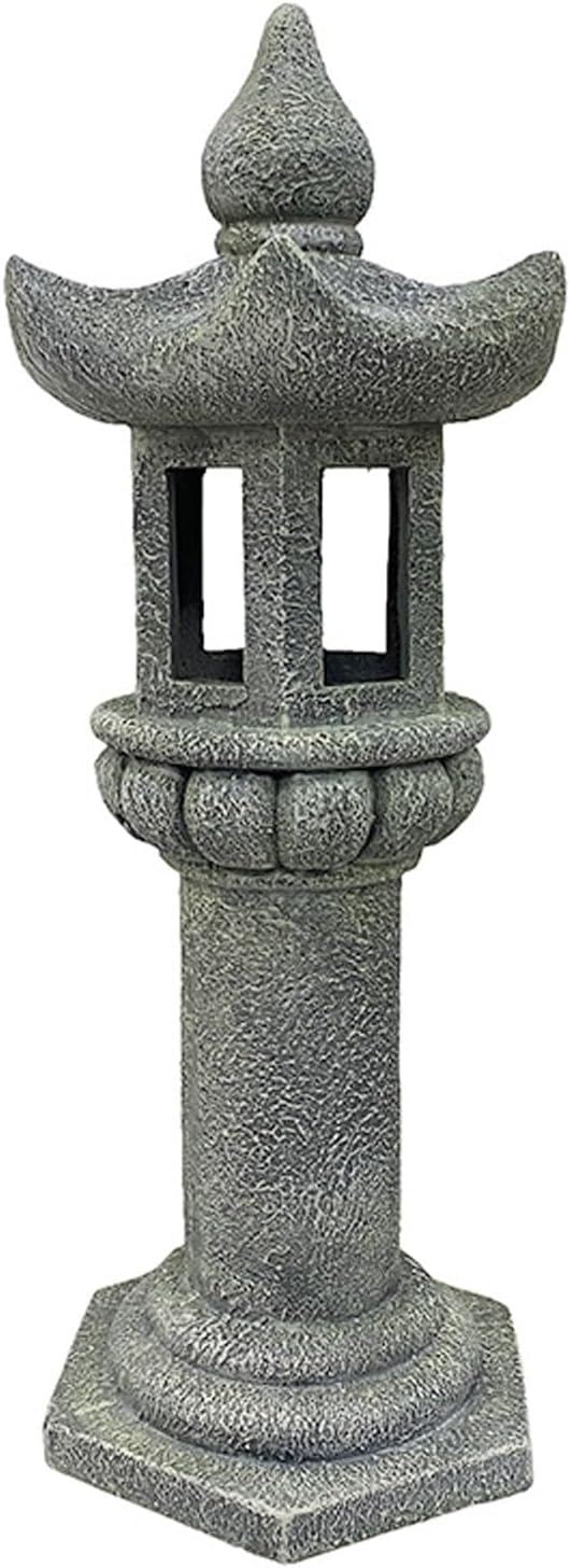Uziqueif 模造石の中庭 灯篭 石灯篭 和風 灯籠 ガーデンライト 防水 禅