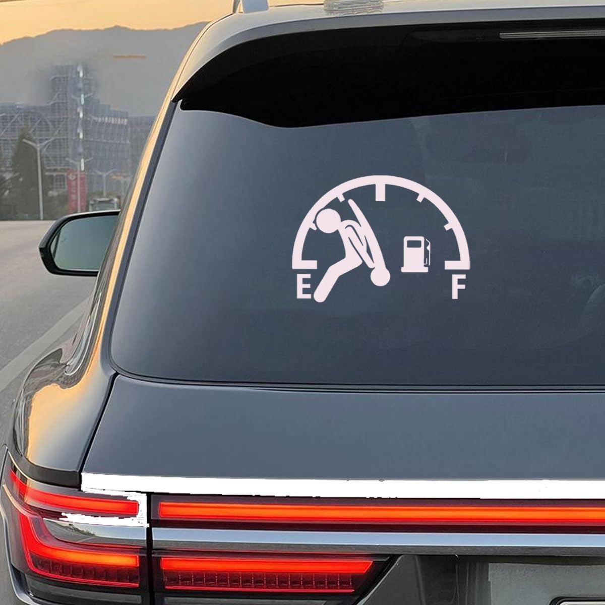 YoRise Funny Car Stickers Waterproof Vinyl Car Fuel Gage Empty Sticker High Gas Consumption Automotive Decals Automotive Exterior