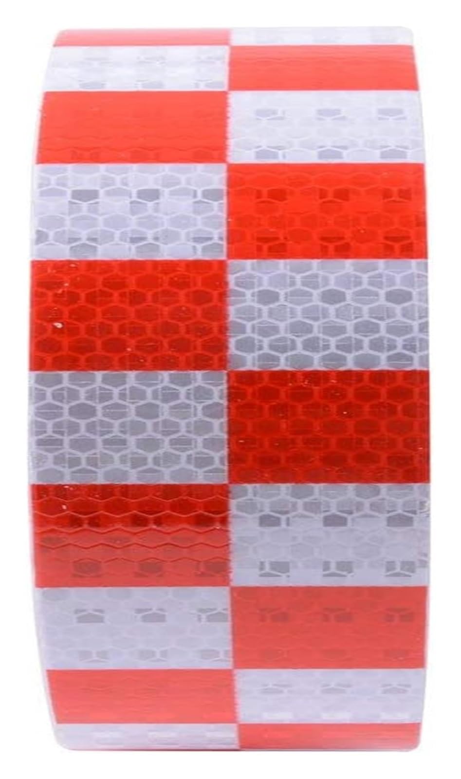 Autocollants réfléchissants, ruban réfléchissant 2"x 148ft Blanc Rouge Avertissement de nuit Attention Adhésif Vérificateur de visibilité Marquage Autocollant Rouleau Film Camion RV Remorque Bateau AT