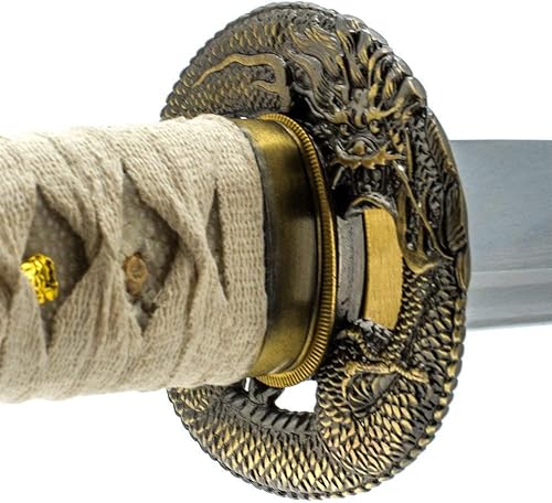 Handmade Sword - Espada japonesa Wakizashi, práctica, forjada a mano, acero al carbono 104510601080, templado con calor, espiga completa, afilada,