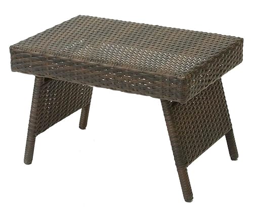 Christopher Knight Home Salem Outdoor Wicker Adjustable Folding Table, Multibrown