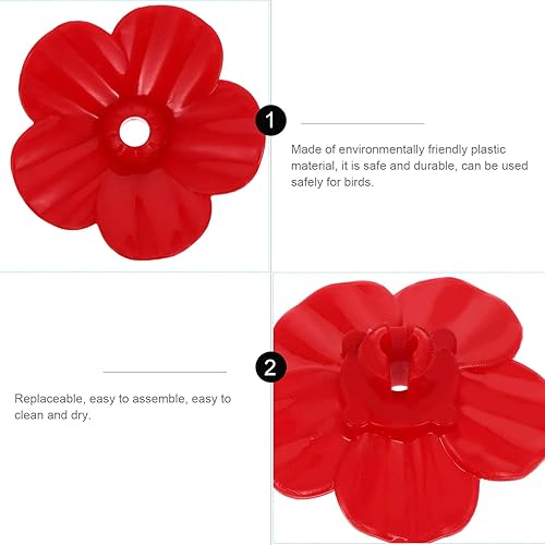 Miniatura 4 de DOITOOL 25 piezas de repuesto para comedero de colibríes, piezas de repuesto para comedero de pájaros, puertos de alimentación, piezas de repuesto