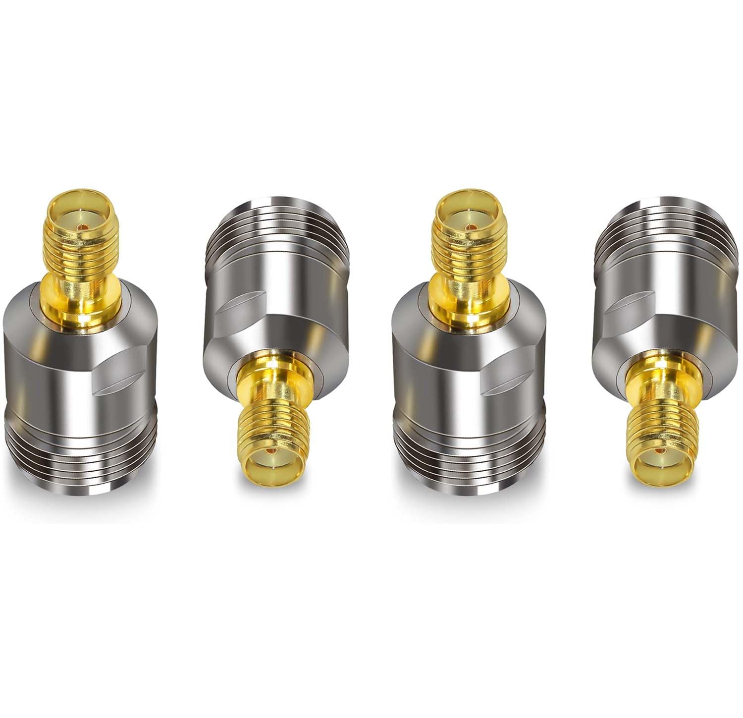 SMA Female to N Female RF Adapter, Coaxial Connector, Adapter for RF Testing, Antennas, Wireless Communication and Broadcast Equipment (Pack of 4)-picture-19