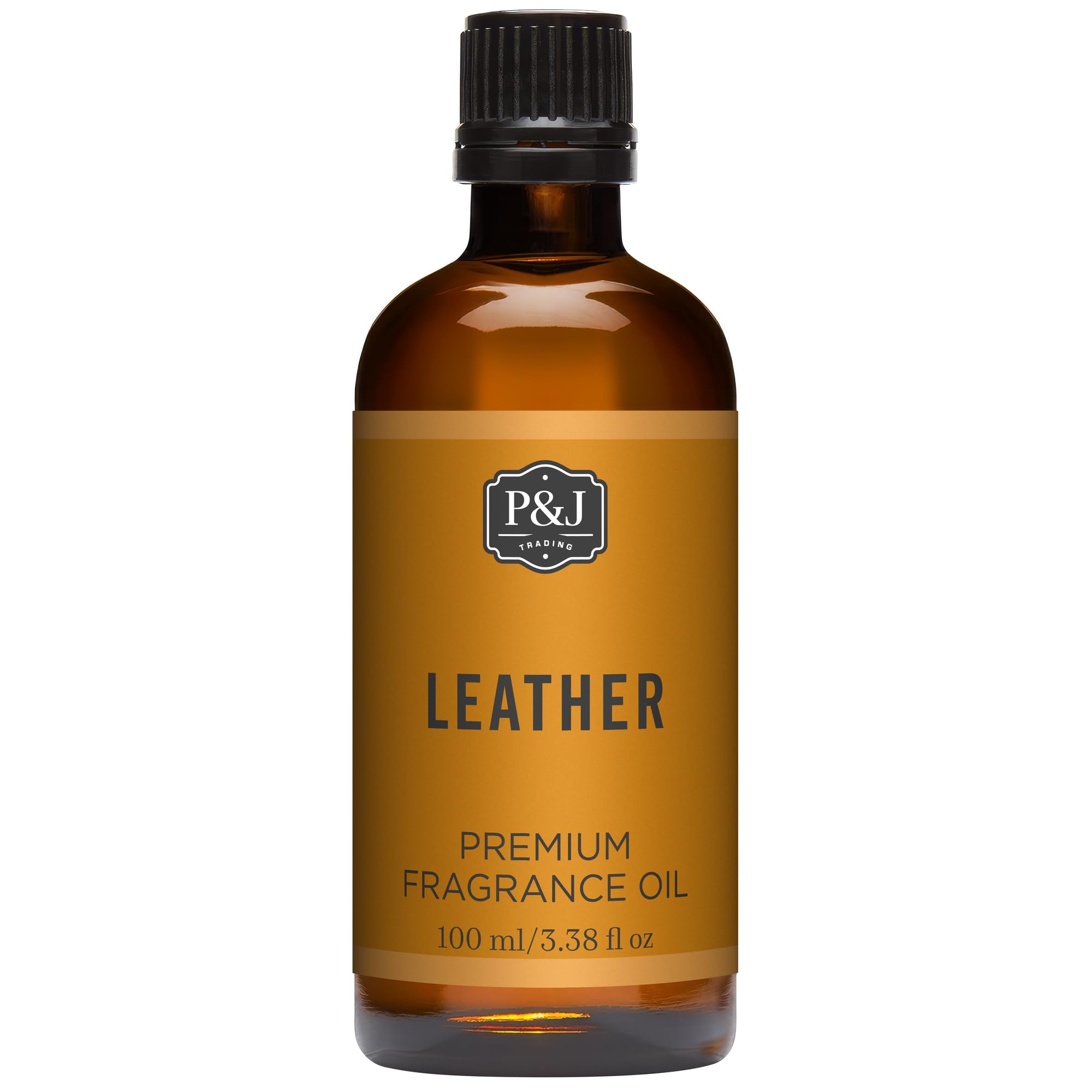 P&amp;J Trading - Leather Scented Oil 100ml - Fragrance Oil for Candle Making, Soap Making, Diffuser Oil