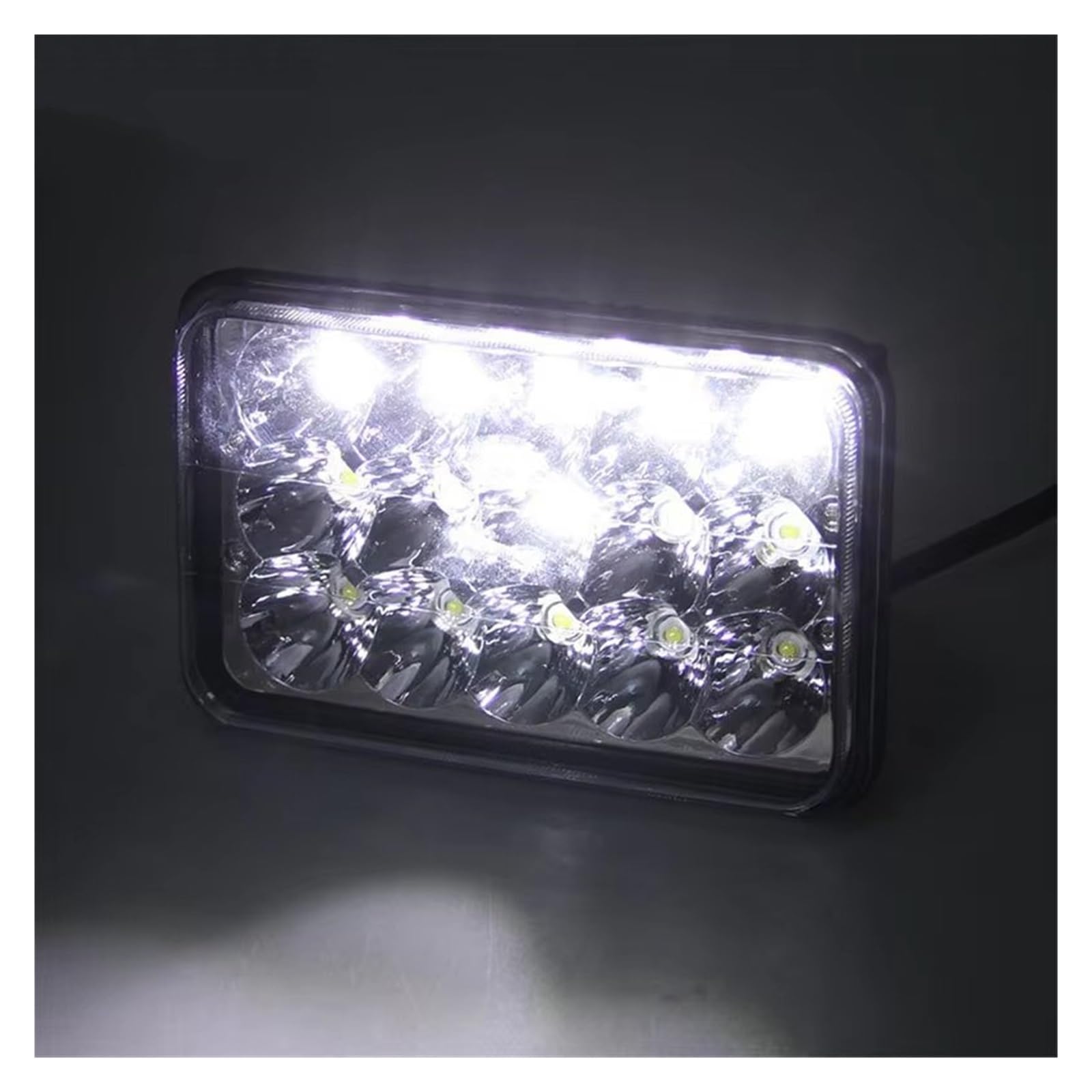 Phare Avant Moto Phare LED Carré 4x6 Pouces Feux Route Croisement pour Motos XR250 XR400 XR650 pour Suzuki pour DRZ LED Phares Avant