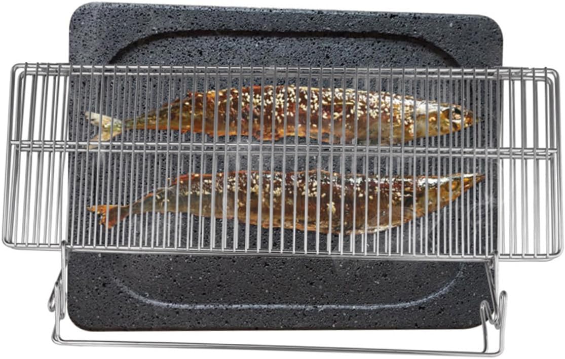 Zerodeko Portable Folding Stainless Steel Camping Grill Grate Heat-resistant Barbecue Rack for Outdoor Picnic Multifunctional Bbq Cooking of Meat Vegetables and Fish