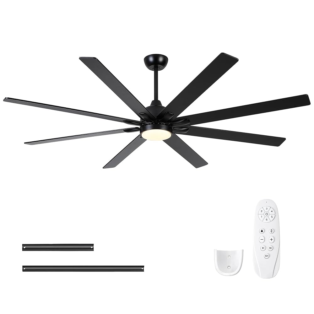 SEVENTEEN - go3taf Ceiling Fan With Lights and Remote,Large Airflow 22inch