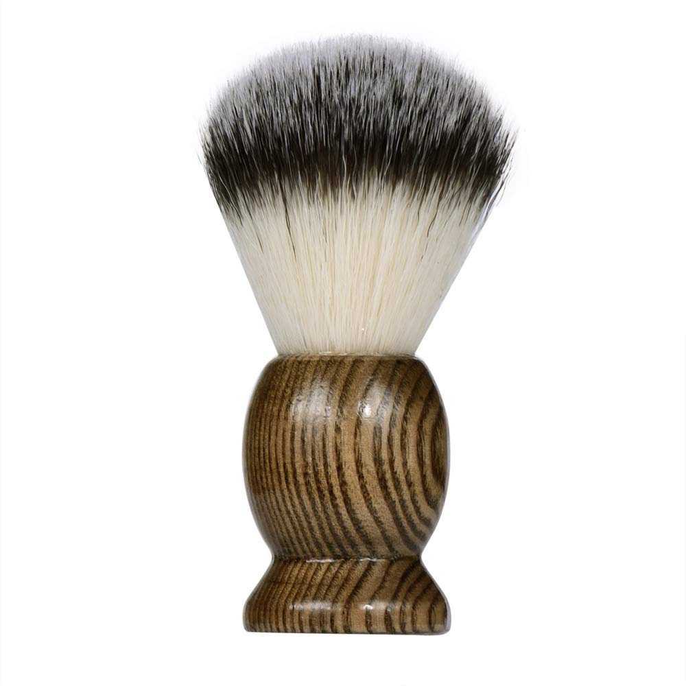 JSPOYOU ZY Pure Hair Shaving Brush Wood Handle Best Shave Barber