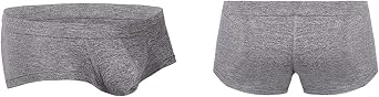 Mens Fashion Breathable Boxer Briefs Sexy Low Waist Shorts Sports Comfortable Underwears