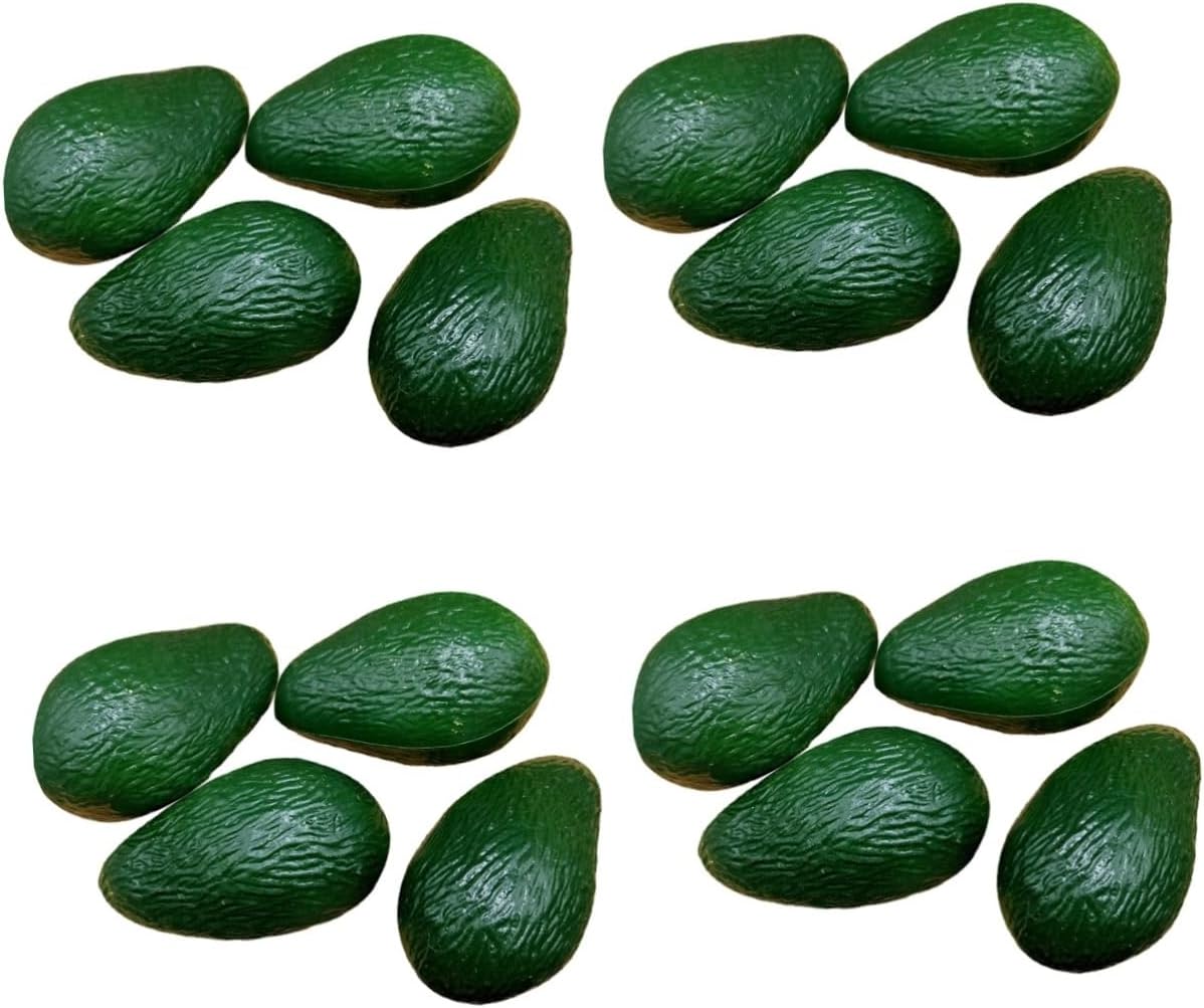 4sets Fruit Model Simulation Avocados Artificial Simulated Avocados Decoration Decorative Avocados Model Avocado Realistic Avocados Fake Avocado Decorations Green 4pcs*4