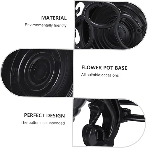 Miniatura 2 de Happyyami 1 bandeja de soporte de flores para decoración al aire libre, bandeja redonda para servir bonsái, soporte para plantas en maceta,