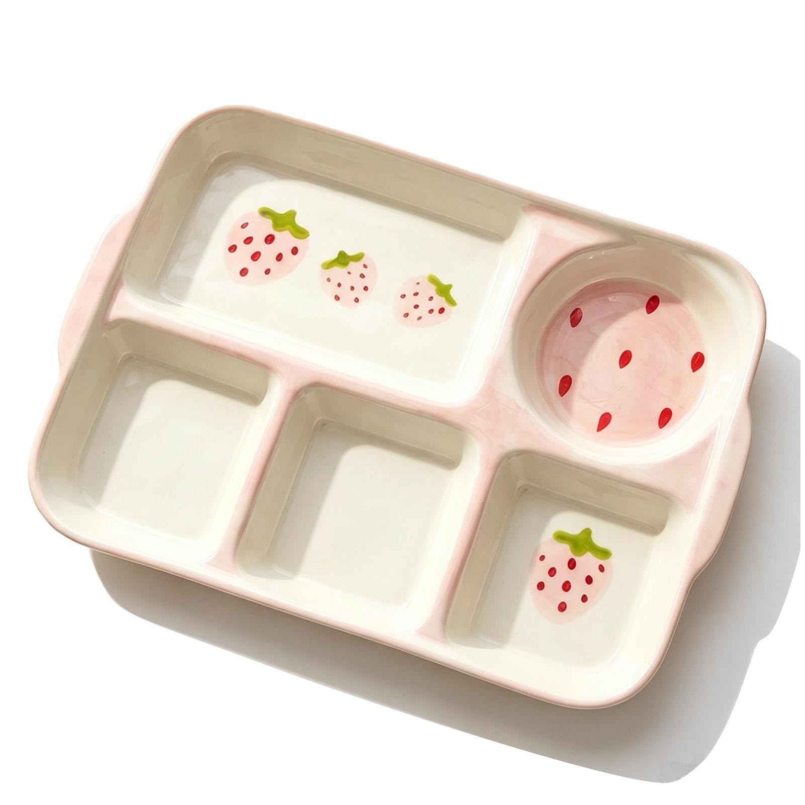 Assiettes avec compartiment | Assiettes carrées divisées | Passe au micro-ondes et au lave-vaisselle(Plate)