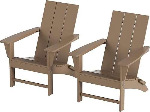 Miniatura 4 de WO - Silla plegable Adirondack para exteriores, juego de 2 piezas, asientos para tumbonas, estilo retro tradicional, estético de playa, muebles de