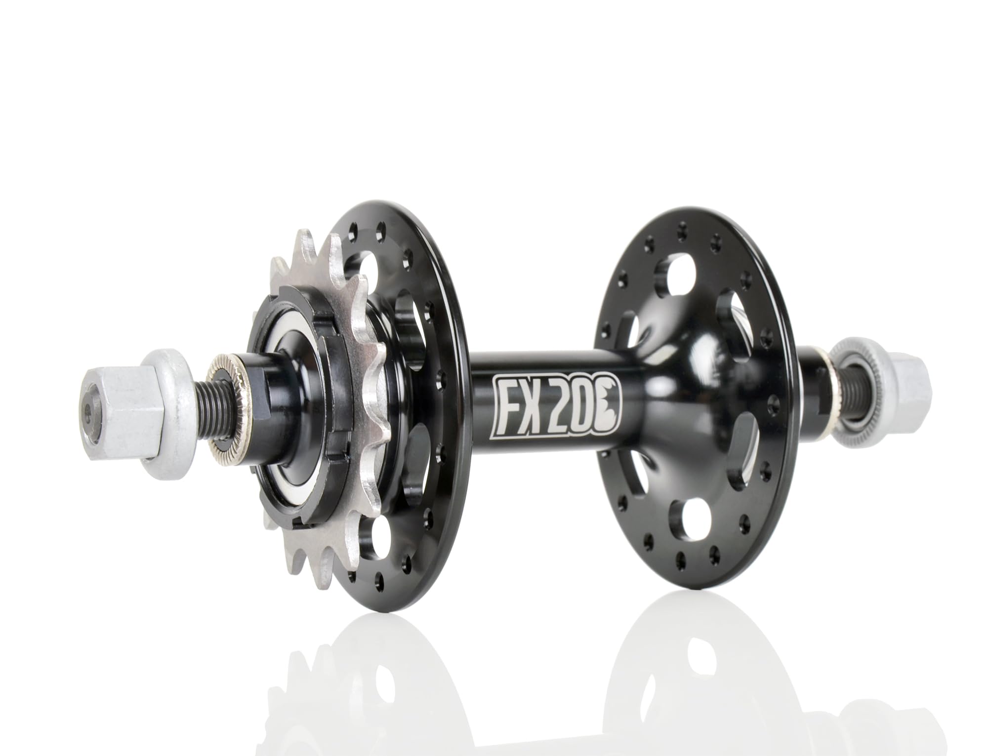 KOOZER FX200 Fixed Gear Bicycle Hub, Two Sealed Bearings Aluminum Body and Steel Axle Single Speed Hubs,
