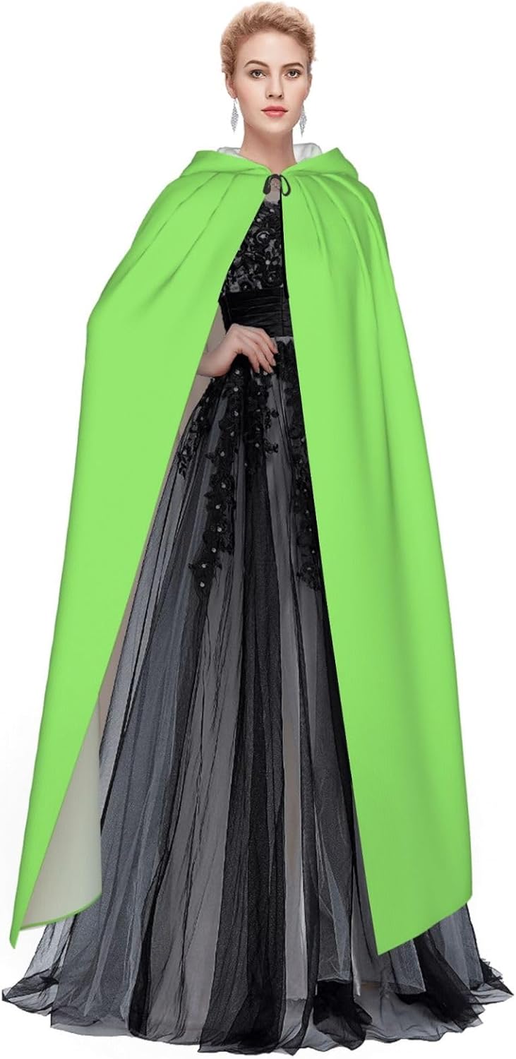 Solid Green Unique Darkness Poncho Shawl - Customizable Wearable Blanket for Women, Perfect Halloween Costume Accessory, Knight, Akatsuki, and More